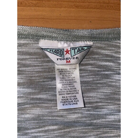 HardTail‎ Drape Neck Long Sleeve Top Size M Green Melon Ombré Long Pullover - Picture 9 of 13